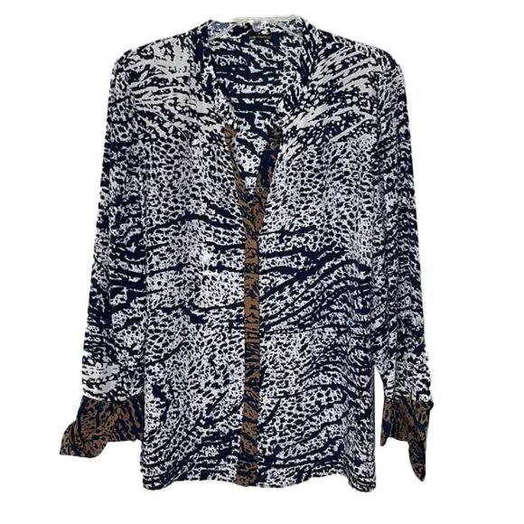 🔥 🆕 KOBI HALPERIN Women's Multicolor Maggie Printed Blouse Blouse Size XL - Picture 3 of 7